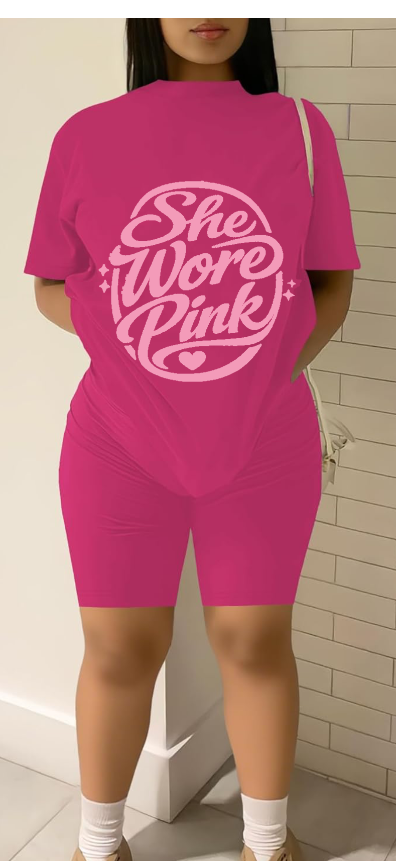 Two Piece She Wore Pink Set
