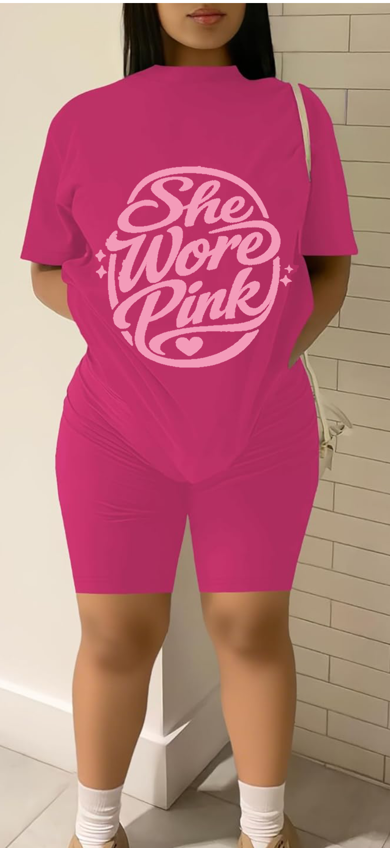 Two Piece She Wore Pink Set