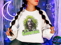 Spook-tacular Beetlejuice Graphic Sweatshirt Perfect for Halloween & Beyond