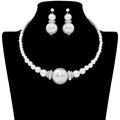 Pearl Necklace Earring Set