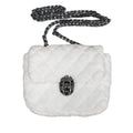 Solid Faux Fur Crossbody Bag