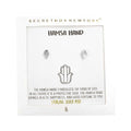 Secret Box Hamsa Hand Sterling Silver Post Earrings