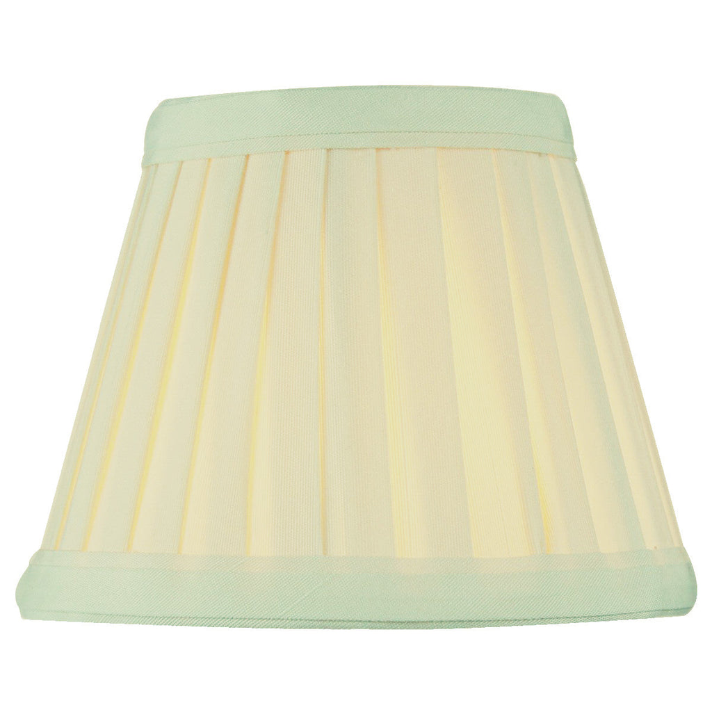 5"W x 4"H Crisp Linen Pleated Clip-on Candelabra Lampshade