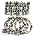 Silver mixed bead bracelet set