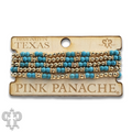 Gold and turquoise bead five strand bracelet