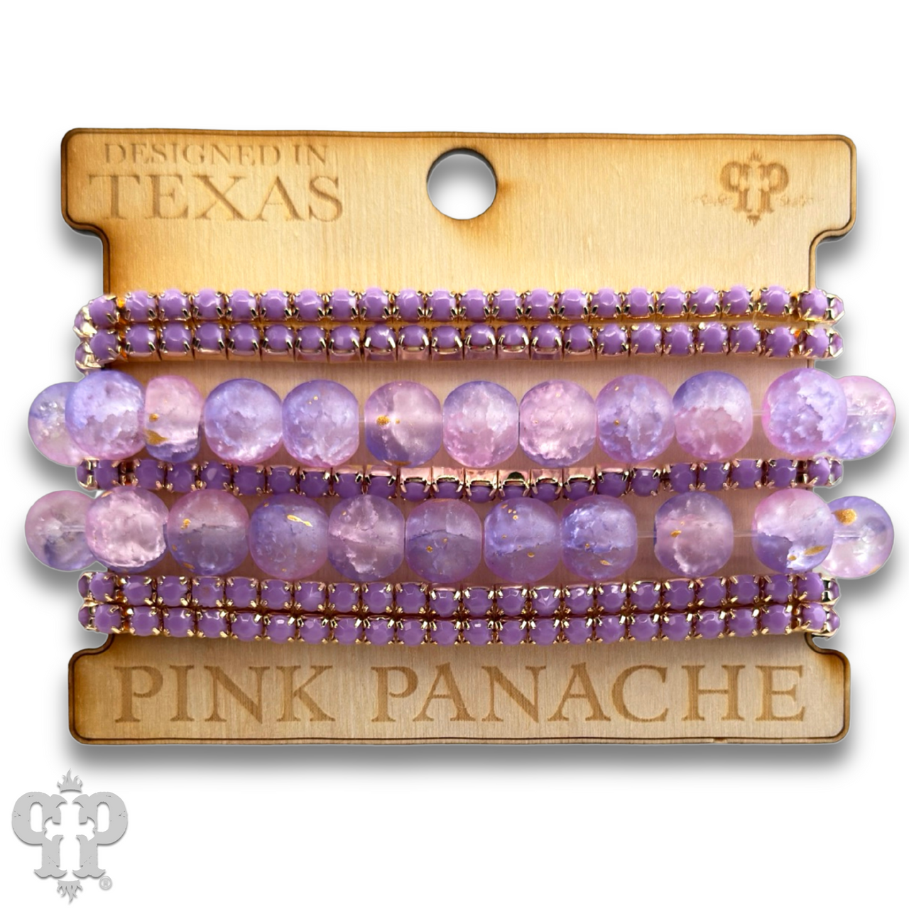 Mixed rhinestone and bead bracelet set