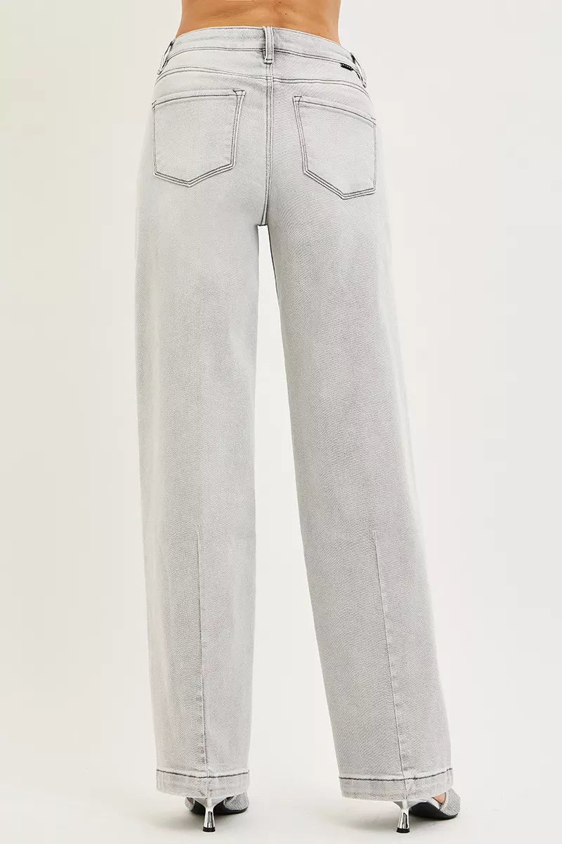 RISEN Slouchy Baggy Jeans For Women Ultra Comfortable Everyday Casual Denim With Contrast Stitching