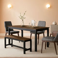 71 Inch Dining Table With Metal Legs Elegant Quality