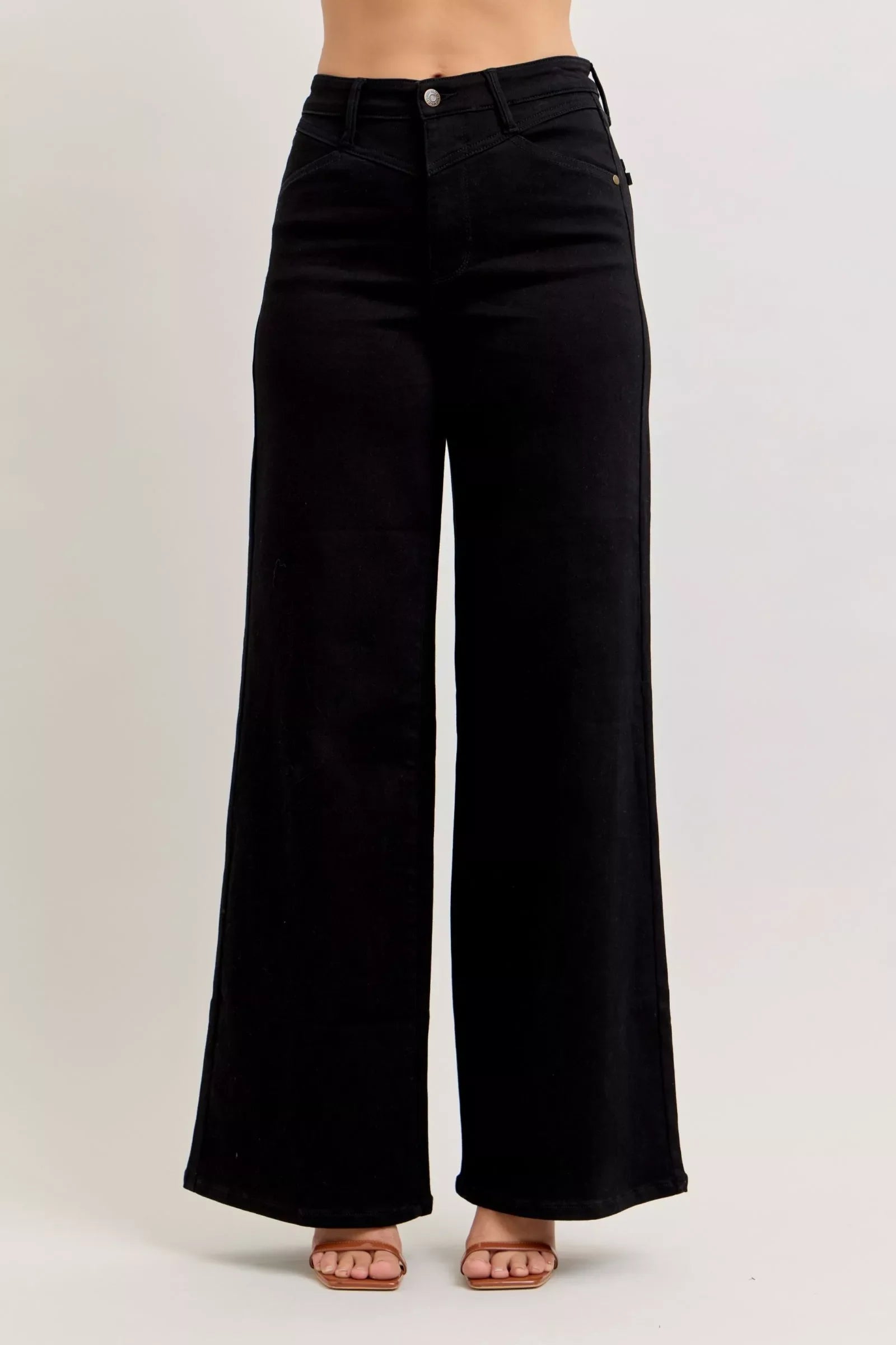 Judy Blue High Waisted Wide Leg Jeans For Women Flattering Fit Trendy Silhouette Versatile Wardrobe Essential