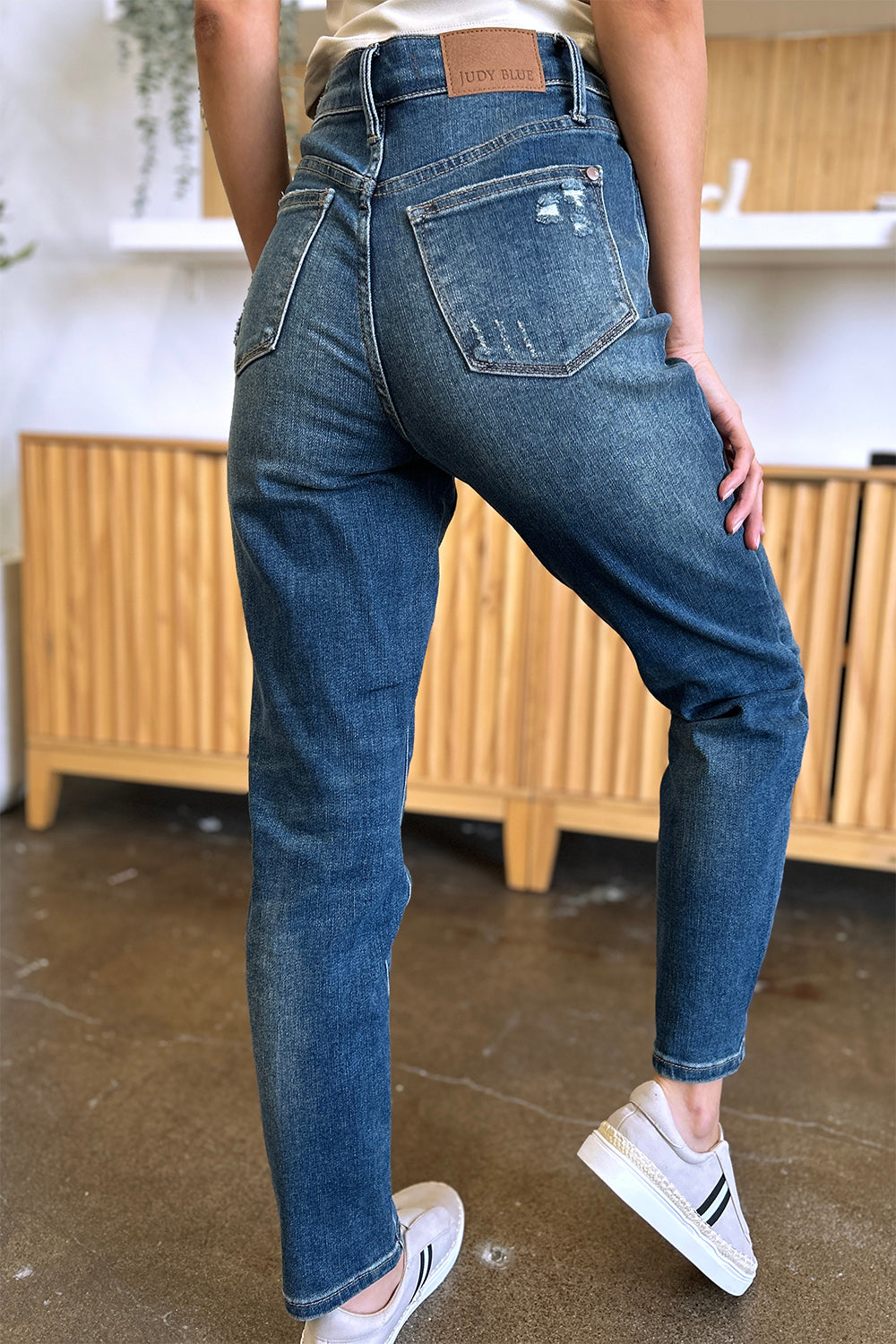 Judy Blue Tummy Control High Waist Slim Jeans For Women Full Size Midsection Smoothing Figure Flattering