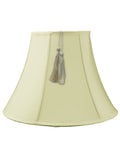 20"W x 15"H Bell Shantung Lamp Shade Tassel Eggshell