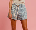 Wildly Chic Rope Belt Leopard Shorts