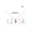 Cocktail Lipstick Heart Pearl Interchangeable Necklace