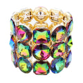 Crystal Rhinestone Round Stretch Bracelet Glass Bracelet