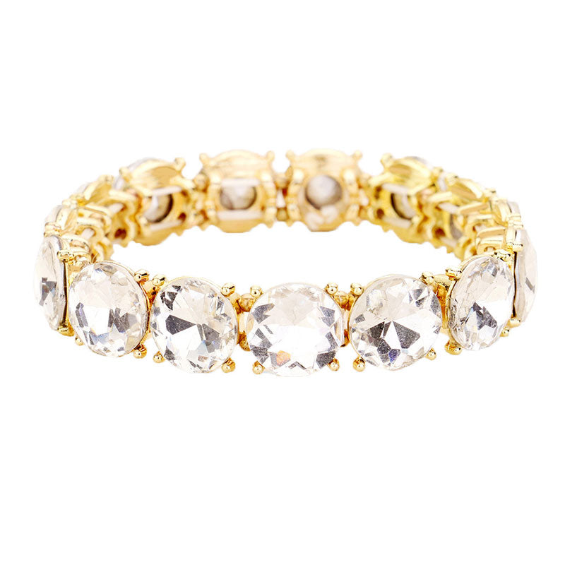 Crystal Round Stretch Evening Bracelet