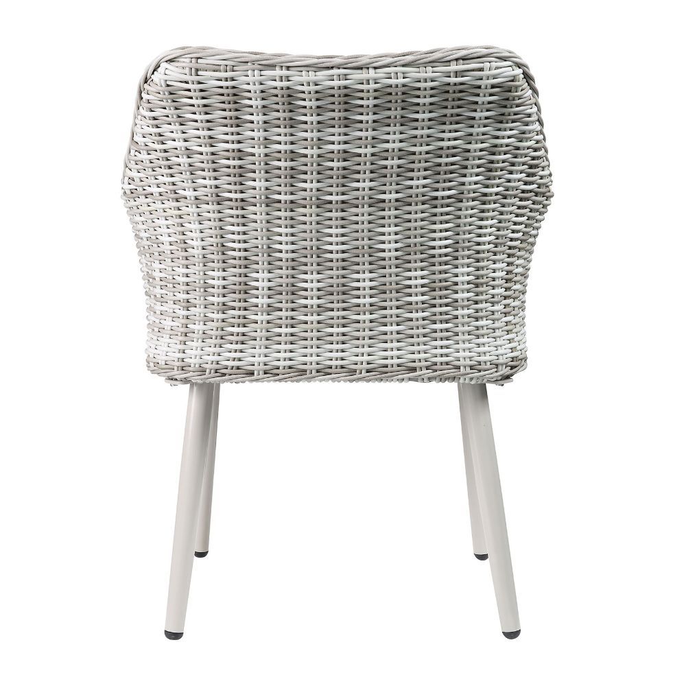 Tashay - 3 Piece Patio Bistro Set - Green Fabric & Beige Wicker