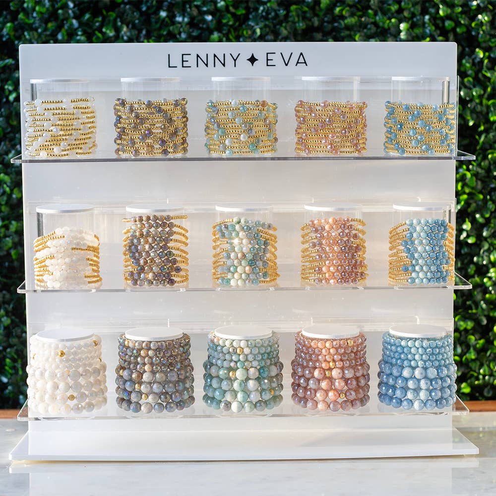 Gold Beaded Bracelets-Dot, Labradorite