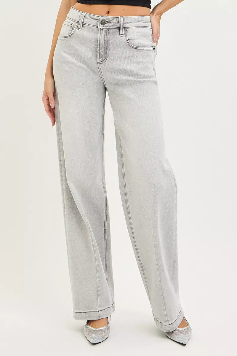 RISEN Slouchy Baggy Jeans For Women Ultra Comfortable Everyday Casual Denim With Contrast Stitching