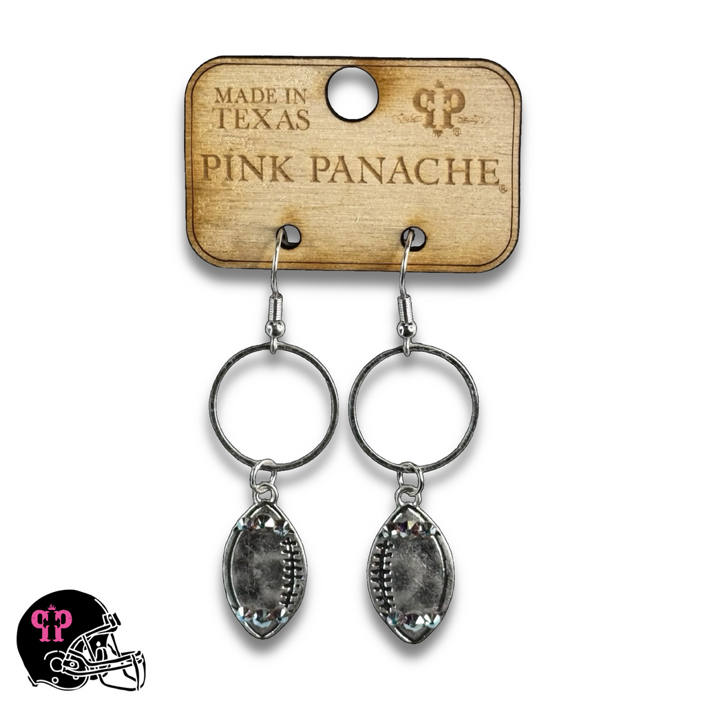 Football earring with Austrian crystals - LC