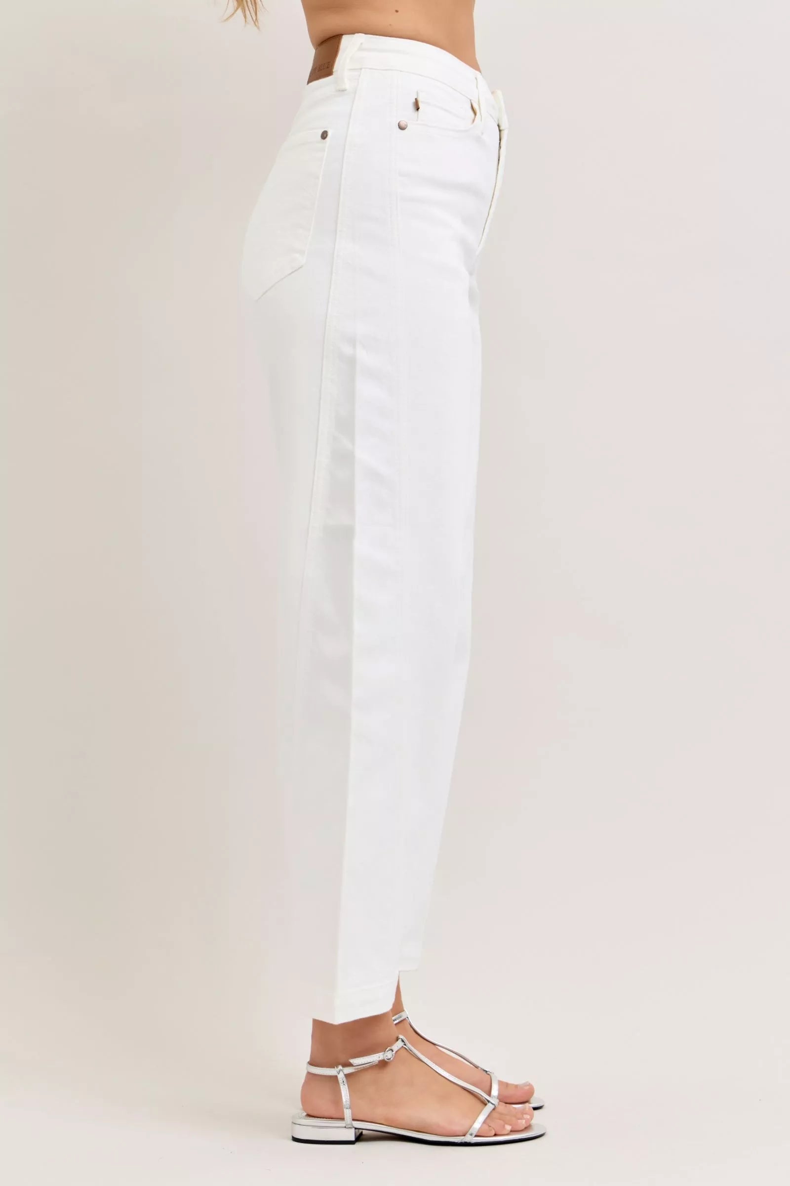 Judy Blue High-Waisted Rigid Magic Panel Barrel Jeans For Women - Flattering Fit, Comfortable Denim