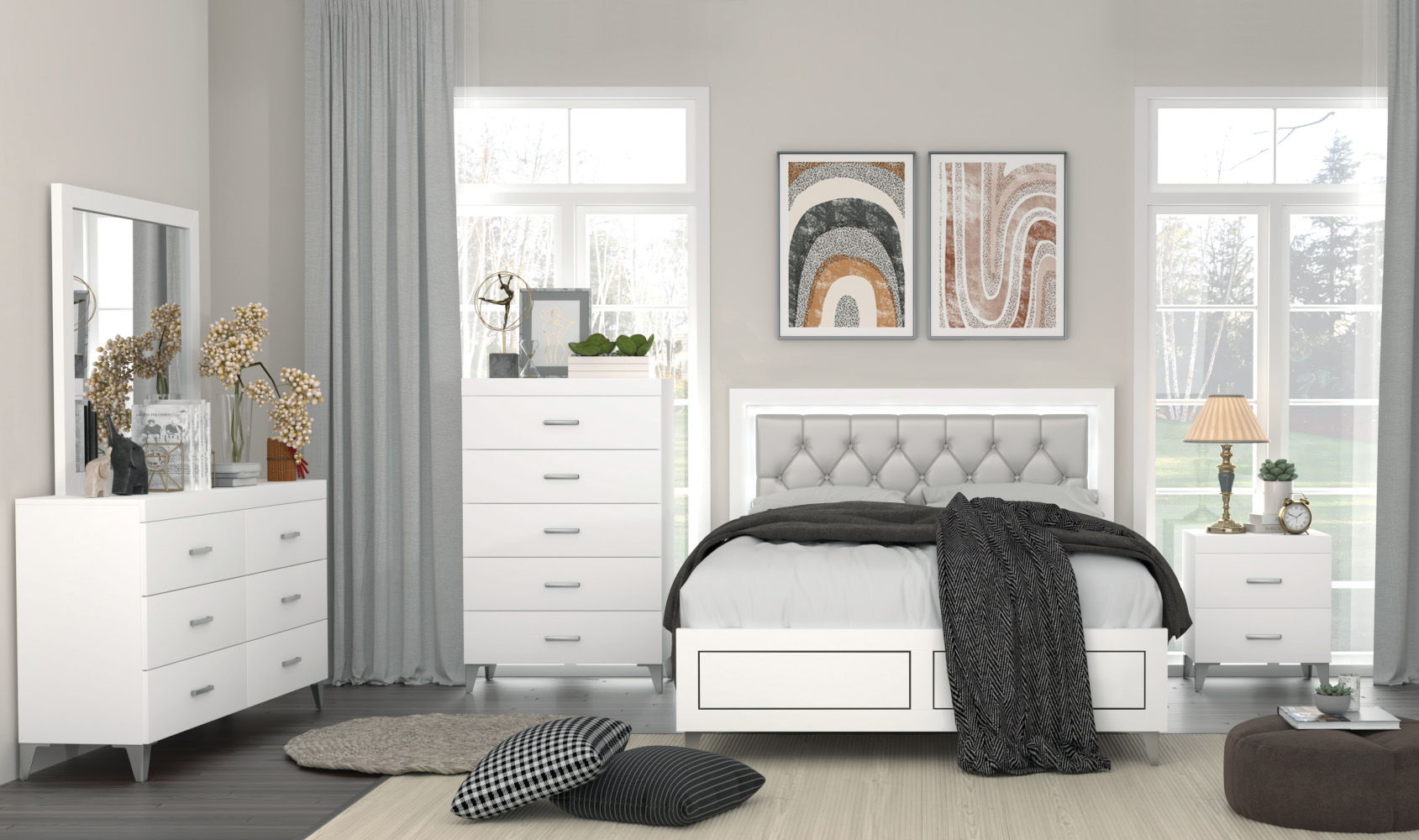 Casilda - Mirror - White