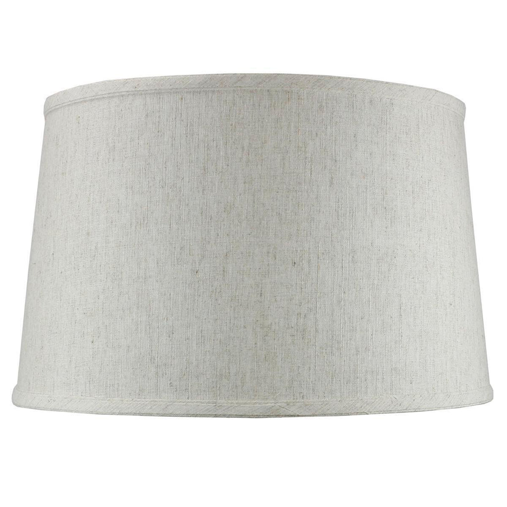 16"W x 10"H Shallow Drum Hard Back Lamp Shade Textured Oatmeal