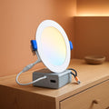 24 Pack 6 Inch LED Recessed Ceiling Light With Junction Box 5CCT Adjustable Dimmable Downlight