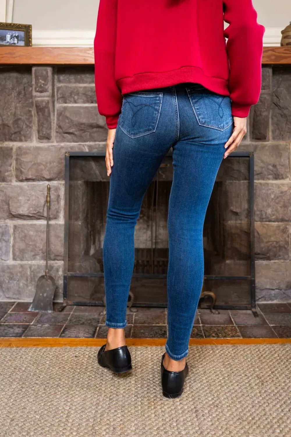 Judy Blue Plus Size Washed Thermal Skinny Jeans Warmth Stretch Flattering Fit For Curvy Women