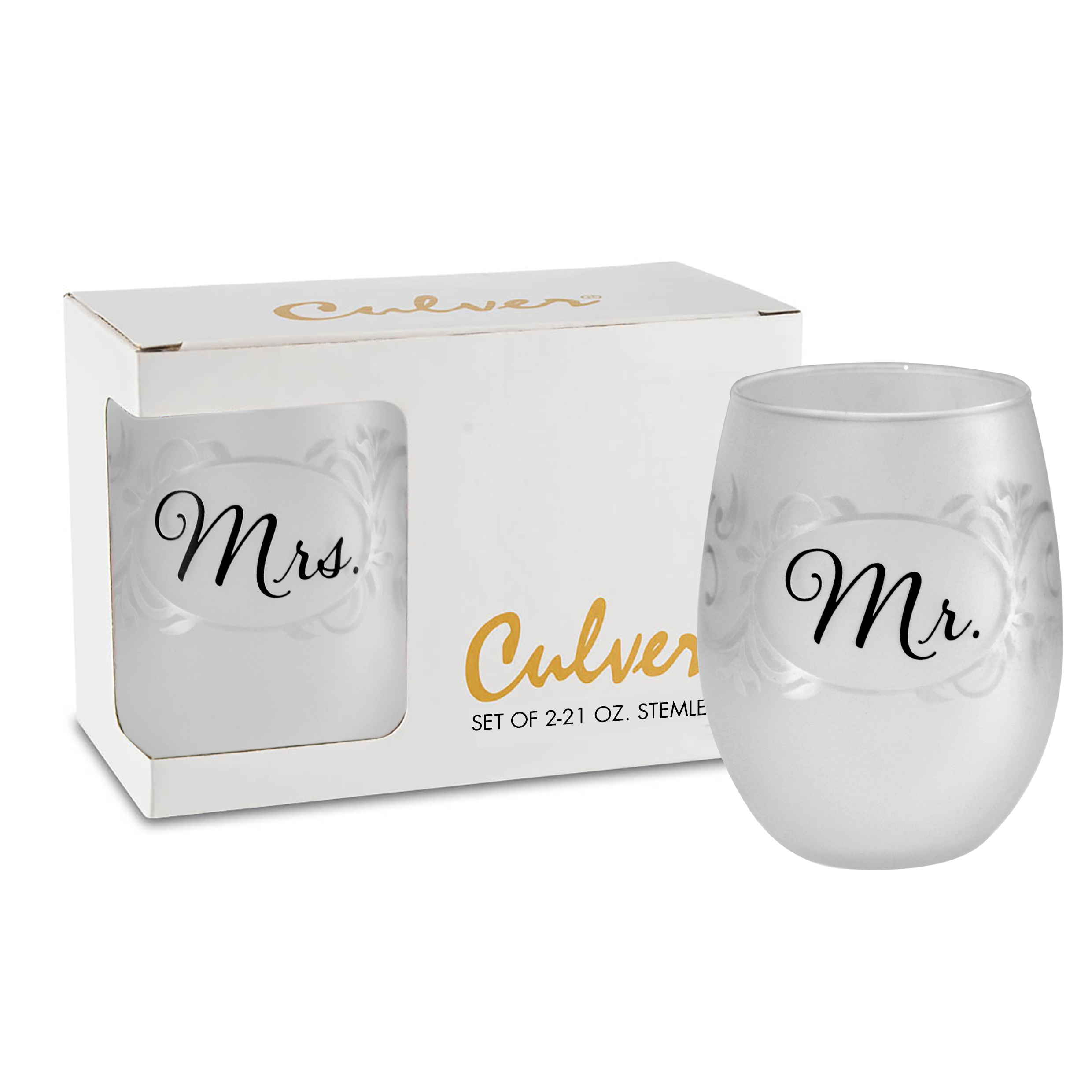 Mr. & Mrs. Stemless - Set of 2