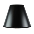 12"W x 10"H Bold Black with True Gold Lining Hard Back Empire Lampshade