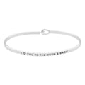 I Love You to the Moon & Back Brass Thin Metal Hook Bracelet