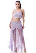 Crochet Fringe Swimwear Skirt Set