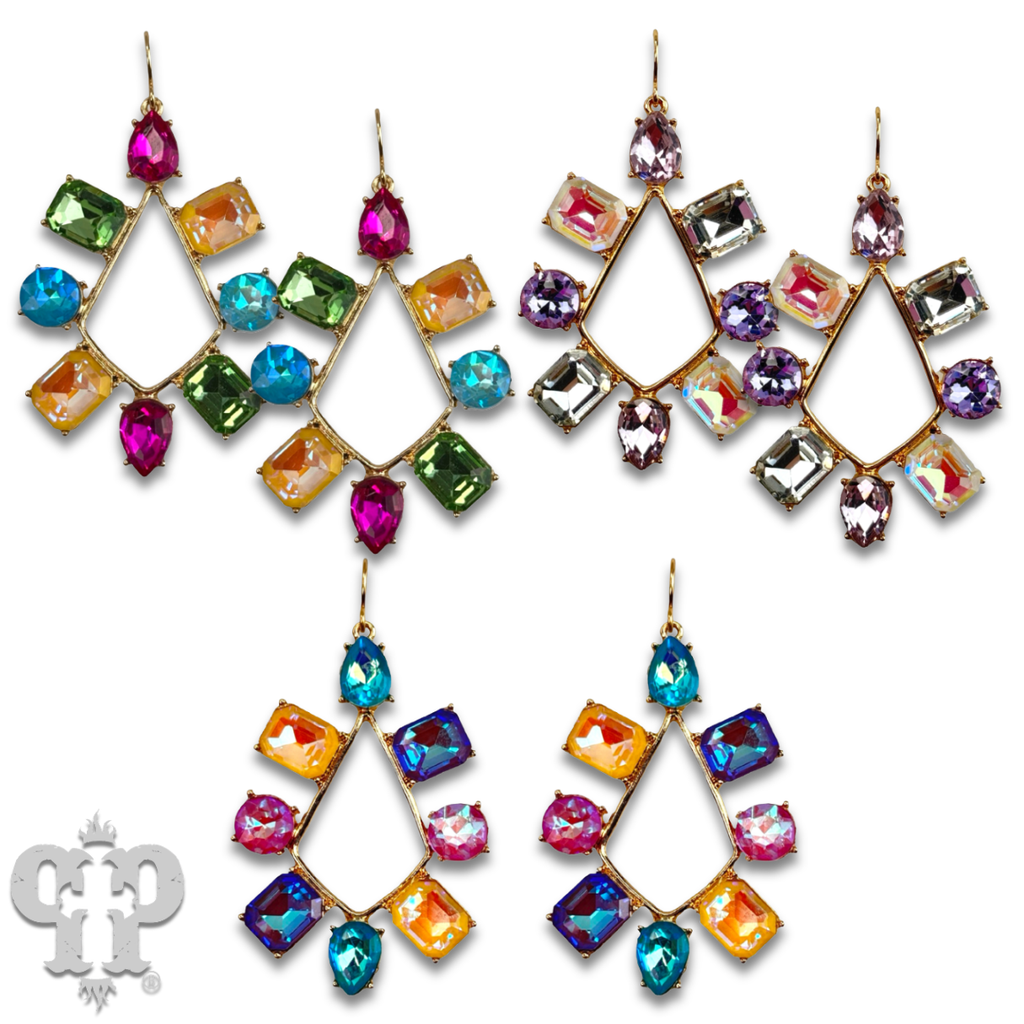 Rhinestone chandelier teardrop earring - last call