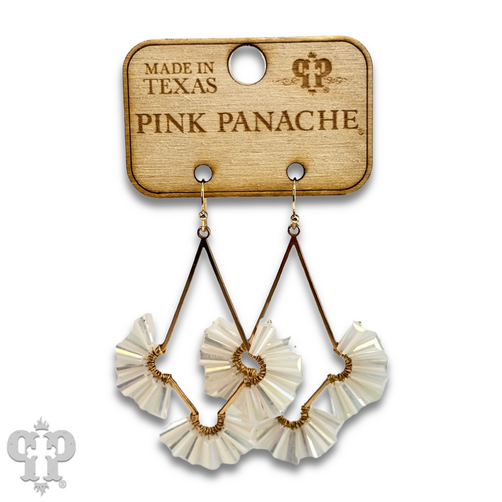 Teardrop earring with fluted beads - Last Call