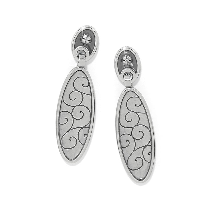 Meridian Orbit Oval Post Drop Earrings