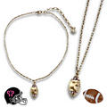 Football necklace with Austrian crystals - LC