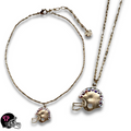 Football helmet necklace with Austrian crystals - LC