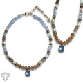 Mixed variety bead necklace with Austrian crystal