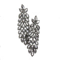 Oversized Crystal Rhinestone Marquise Evening Earrings