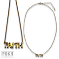 Bubble letter pendant necklace