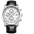 Men's  Waterproof Watch With Chronometers Date Display And Fluorescent Pointers Excellent Look Perfect Gift
