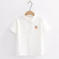 Peach Embroidery Shirt