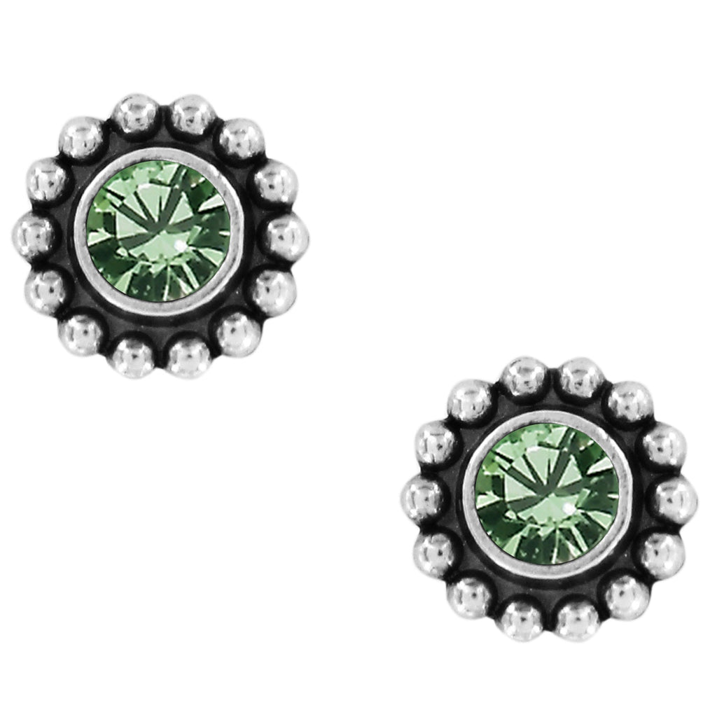 Green Peridot Twinkle Mini Post Earrings