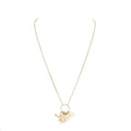 Rhinestone Moon Pinky Promise Virgin Mary Pendant Necklace