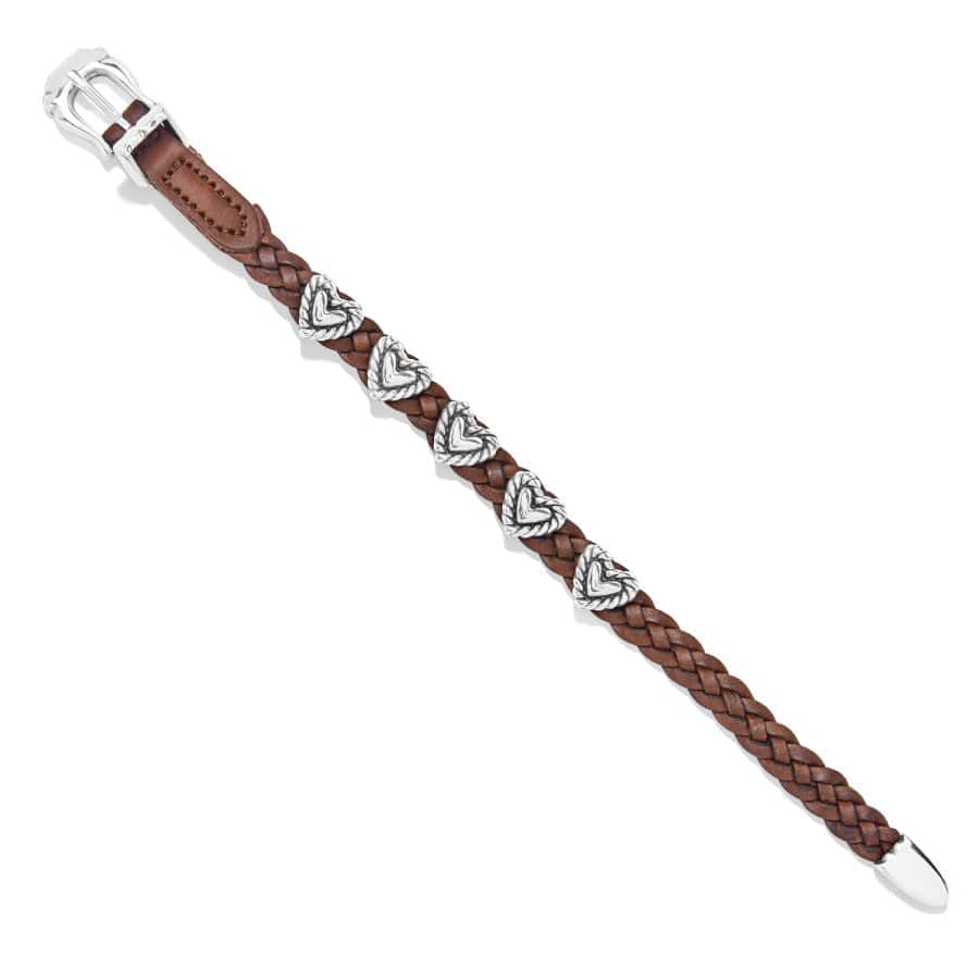 Brown Roped Heart Braid Bandit Bracelet