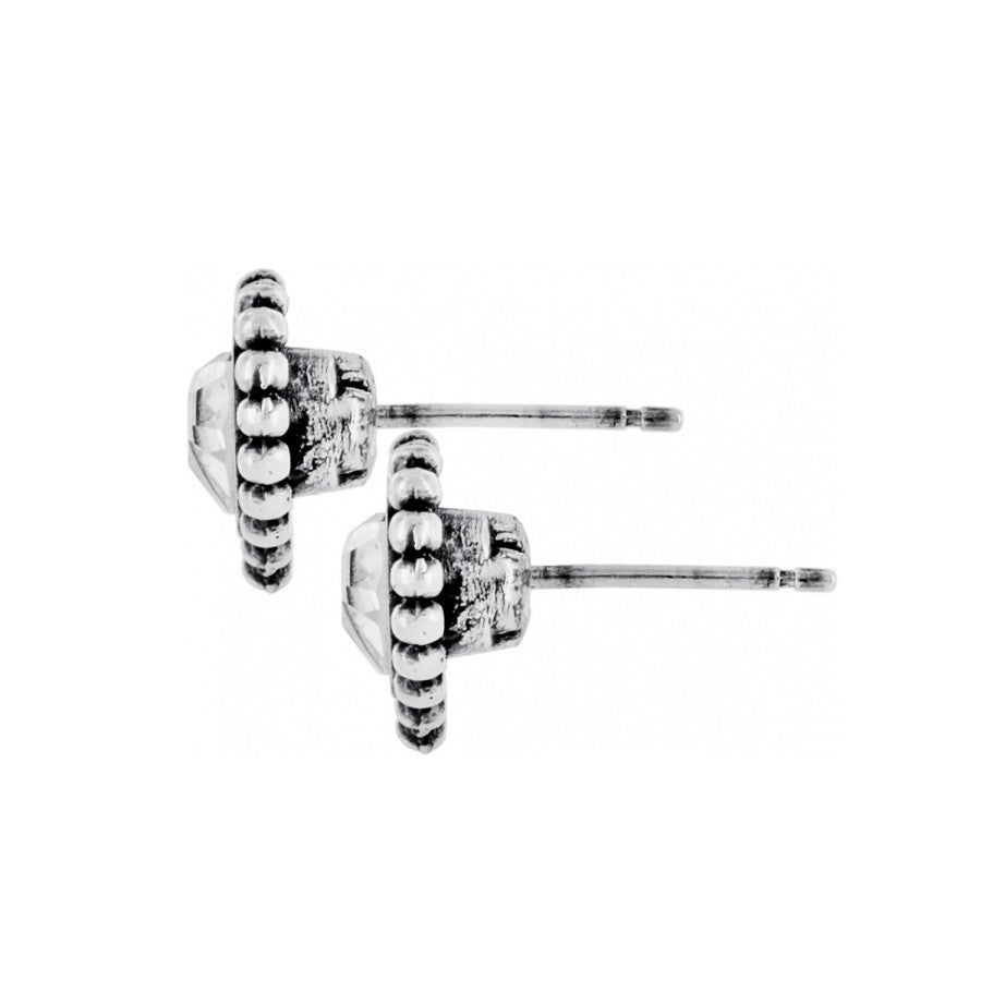 Shimmer Heart Mini Post Stud Earrings