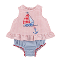 Sailboat Baby Pinafore Set