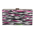 Zebra Patterned Bling Clutch Bag
